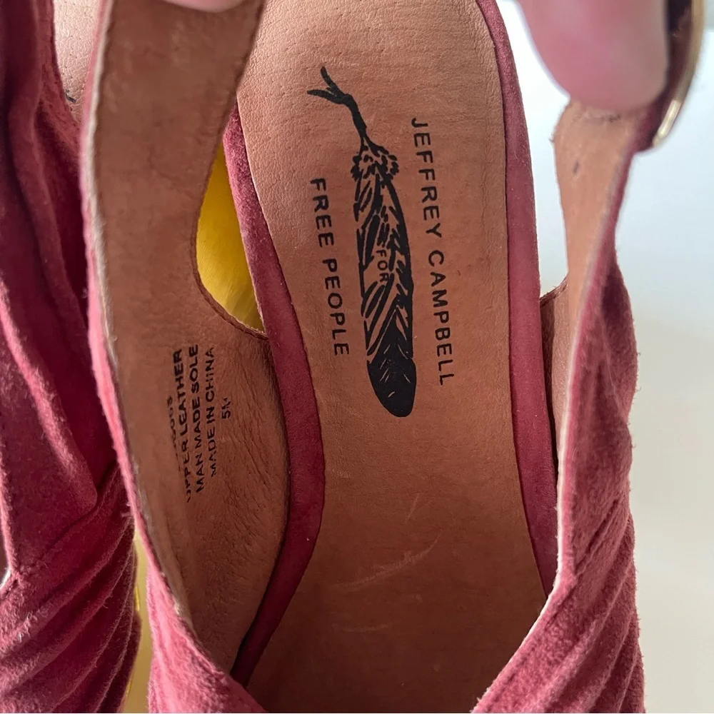 JEFFREY CAMPBELL x FREE PEOPLE Sling back platforms boho Festival wear‎